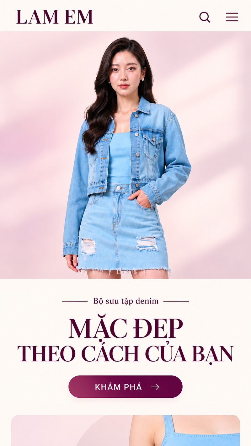 Demo minh họa concept LAM EM trên điện thoại